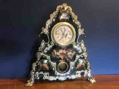 Painted Cast Iron Front Clock