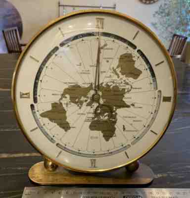 Vintage Retro 1965 Kundo Kieninger & Obergfell World Mantle Clock West Germany