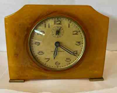 Seth Thomas Catalin Orange/Yellow Clock 