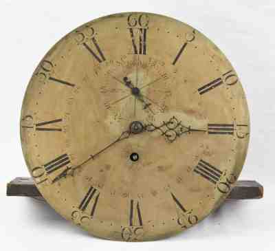 English 8 day grandfather clock movement & brass dial @ 1770 Original Must See!