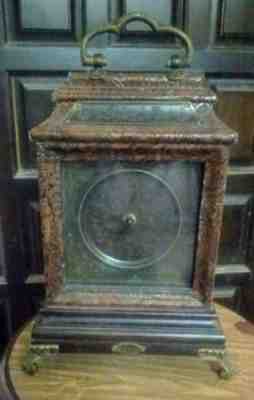 1814 Cast Iron & Brass Mamtle Clock Old Antique Style 