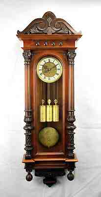 Highly Carved German Gustav Becker Grand Sonnerie 3 wt Vienna Regulator Clock