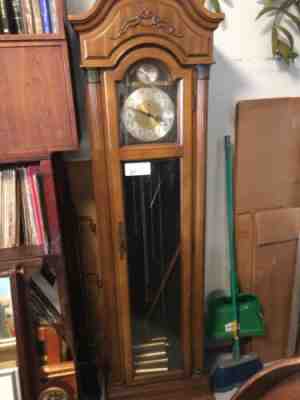 1984 Tempus Fugit Ridgeway Grandfather Grandmother Hall Clock Mahogany Model 172