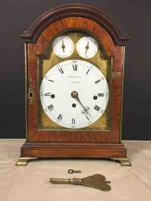 Brockbank Triple Fusee Bracket Clock 1780s 8 Bell Chime Nest 1 Bell Hour Strike 