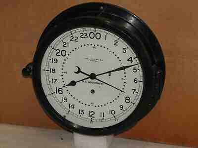 CHELSEA SHIPS/MILITARY CLOCK~AIR FORCE~8 1/2" DIAL~MISSILE SILO?~1970~24 HR DIAL