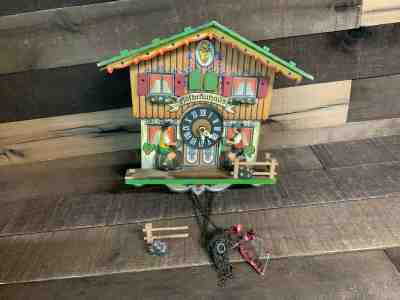 Vintage/Antique West Germany Cuckoo Clock Hofbrauhaus w/o Weights