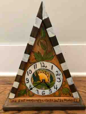 RARE Sticks Mantel Decorative Clock ~ Make Everyday Count, Sweet Dreams ~ 2004