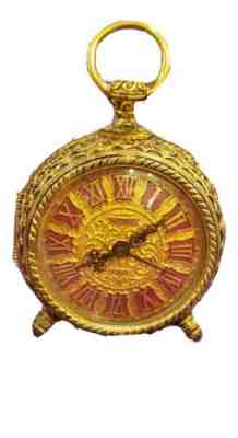 Antique German du Chateau 7 jewels 8 day Johnnid Big Pocket Watch Alarm Clock