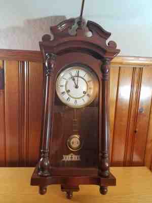 Vintage Emperor Brass Pendulum Wall Clock - Working!! Excellent!!