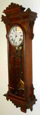 Welch & Co Black Walnut SINICO wall regulator clock 1880 FREE SHIPPING WELCH