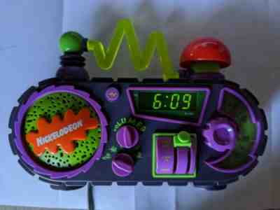 VINTAGE Nickelodeon Time Blaster Rise & Slime Alarm Clock Radio 1995 Works