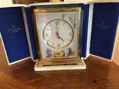 Rare Jaeger LeCoultre Atmos 'Marina' mantel clock (Includes Orig. Case and Box)