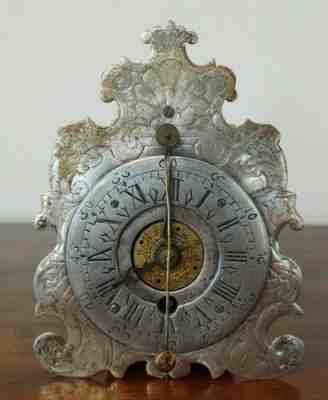 Early Antique Crown Escapement Zapler Style Cow Tail Alarm Clock 