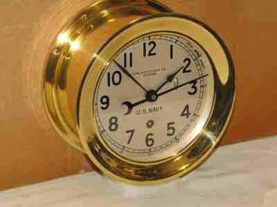 CHELSEA U.S.NAVY ZIG-ZAG CLOCK ~6 IN~1971~VIETNAM ERA~RESTORED
