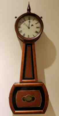 Antique Working 1840's HORACE TIFT Weight Driven Early American Banjo Wall Clock