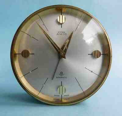 Quality 1950s CYMA AMIC Sonomatic Vintage Portable Alarm Bedside Clock