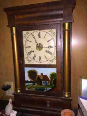 EARLY RARE! Antique Chauncey Jerome Regulator Shelf Clock