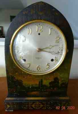 Antique Hand Painted Gilbert 1807 Mantel Clock -Winsted Connecticut All Original