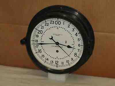 CHELSEA SHIPS/MILITARY CLOCK~AIR FORCE~8 1/2" DIAL~MISSILE SILO?~1964~24 HR DIAL