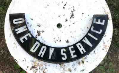 Vintage Electric Neon Clock Topper Sign Marquee For One Day Service