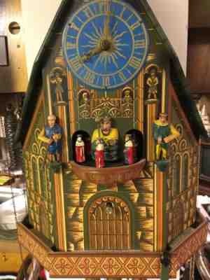 RARE SCHMECKENBECHER BLACK FOREST CUCKOO CLOCK TRUMPETER CATHEDRAL GERMANY