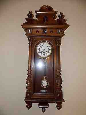  Rare Time Only Walnut Lenzkirch RA Regulator Clock 1871 Runs Great! 38"