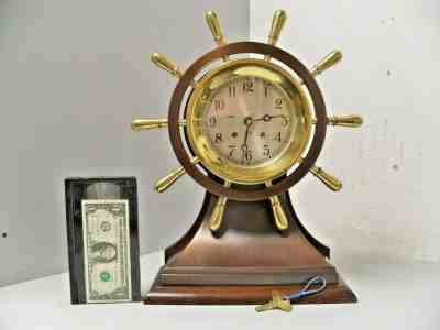 MASSIVE VINTAGE CHELSEA MARINER SHIPS BELL CLOCK
