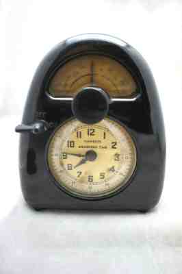 Vintage Clock Hawkeye Measured Time Model-L La Porte, Ind., Works!