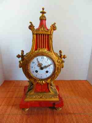 S. Marti Mantel Clock French c. 1860  with Key