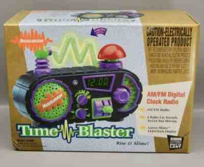 1996 Nickelodeon Time Blaster AM/FM Digital Alarm Clock Radio *Sealed brand new*
