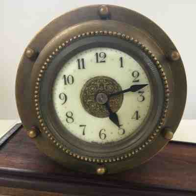 VINTAGE BRASS INCLINE PLANE ROLLING DRUM GRAVITY CLOCK ~ CLOCK ONLY
