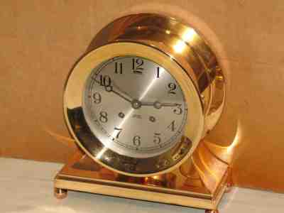 CHELSEA ANTIQUE SHIPS BELL CLOCK~COMMODORE MODEL~ 6 IN DIAL 1929 RESTORED