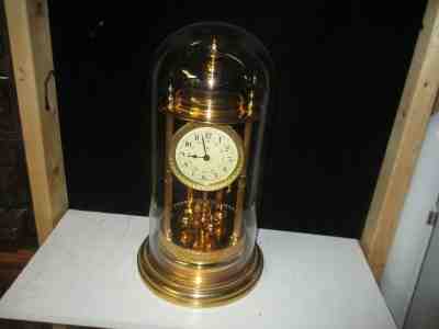 LARGE KIENZLE BANDSTAND 400 day clock WITH ORIG 15" TALL GLASS  GREAT SHAPE