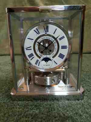 Jaeger LeCoultre Atmos Clock Nickel 540 Rhodium Classique Mantel New & Pristine