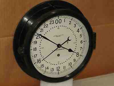 CHELSEA SHIPS/MILITARY CLOCK~AIR FORCE~8 1/2" DIAL~MISSILE SILO?~1984~24 HR DIAL
