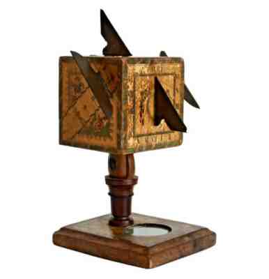 David Beringer Antique Polyhedral Cube Sundial Compass Scientific Instrument Old