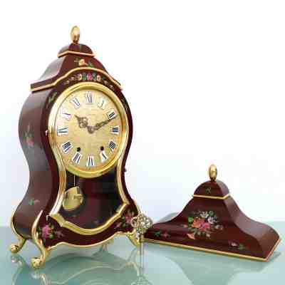 Swiss ELUXA Vintage Wall Mantel Clock + Console Neuchatel VERY RARE! XXL! Chime