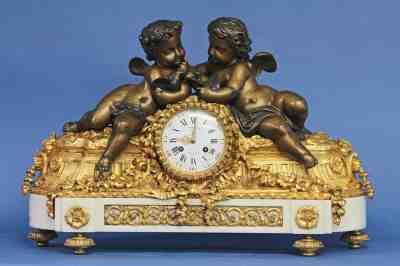Superb DENIERE Figural French Mantle Clock.