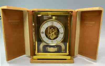 Amazing Estate 1956 Jaeger Le Coultre Atmos Clock Orig. Box Never Used Displayed