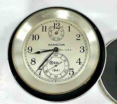 1941 HAMILTON 21 Marine Chronometer Early Ser # 836 + Serviced + Running Strong