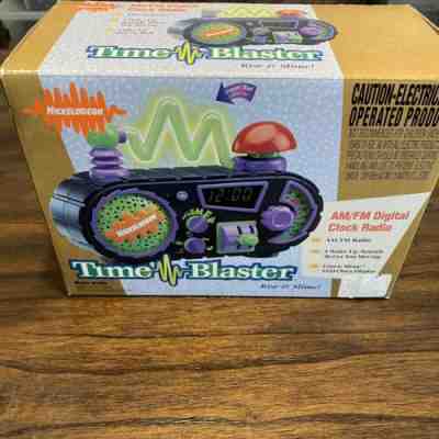 Vintage 90s NICKELODEON "Time Blaster" AM/FM Radio/Alarm Clock - NEW