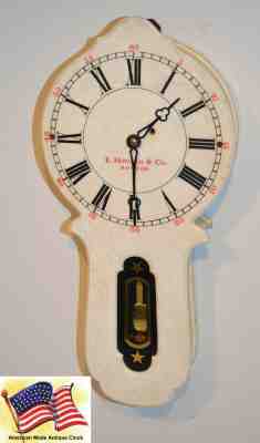 E HOWARD MARBLE NUMBER 28 - 1880 ANTIQUE REGULATOR CLOCK - ALL ORIGINAL   