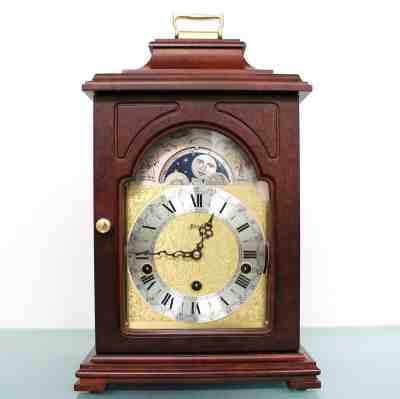 HERMLE Vintage German Mantel CLOCK TRIPLE CHIME! MOONPHASE Westminster SERVICED!