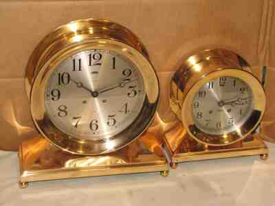 CHELSEA ANTIQUE SHIPS BELL CLOCK~COMMODORE MODEL~ 8 1/2 IN DIAL 1918 RESTORED