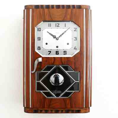 RARE Wall Clock BROTHER JOHN /Westminster Chime ANTIQUE 10 Bars ART DECO! France