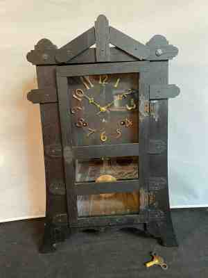 Gilbert Mission Style Clock Paula 1910 Oak Fresh Overhaul