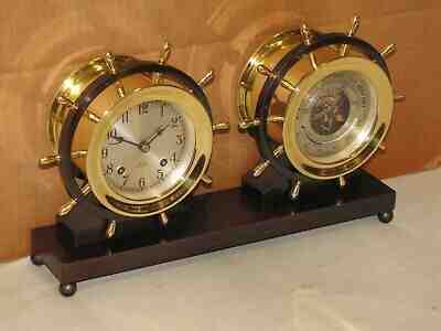 CHELSEA VINTAGE SHIPS BELL CLOCK BAROMETER CLAREMONT MODEL 1955 RESTORED