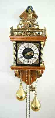 Vintage Dutch Zaanse Zaandam Warmink Wall Clock WUBA Holland