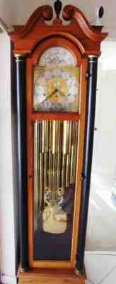 COLONIAL OF ZEELAND CO. GRANDFATHER CLOCK w/ 9 TUBULAR BELL MOVEMENT # 8014248 
