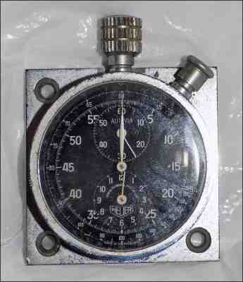 Older HEUER AUTAVIA Dash Mounted Rally Timer Stopwatch 
